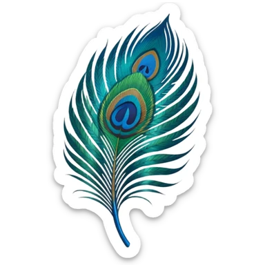 Peacock feather emoji for insta bio sticker