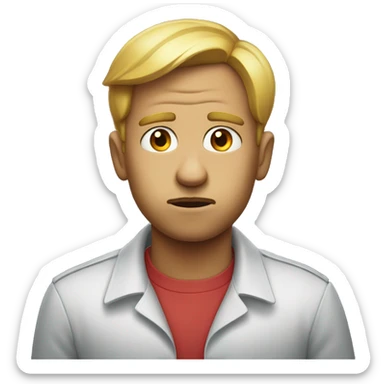 round face of doubt sticker