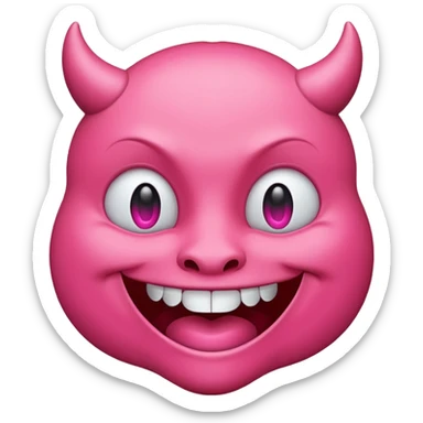 Devil emoji but pink 😈 sticker