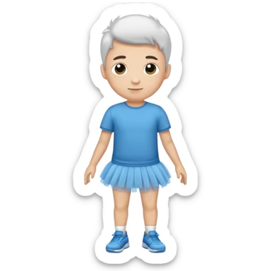 tutu boy with tshirt sticker