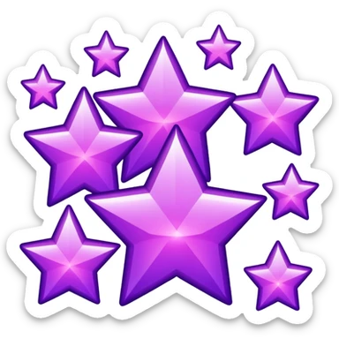 glitter cian and purple staight sticker