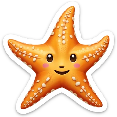draw a starfish, sad and cheerful,  sticker