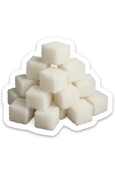 monagna di zollette di zucchero, iperrealistico 4k sticker