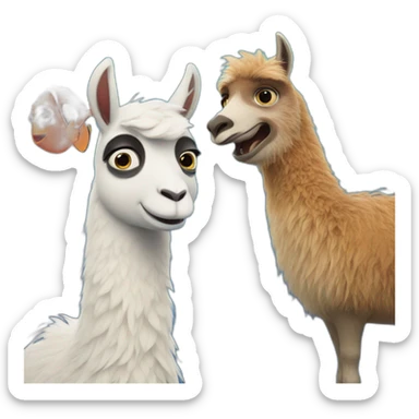 finding dory with a llama sticker