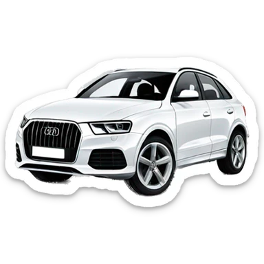 audi q3 white sticker