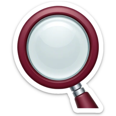 magnifying glass for stamp burgundy sticker