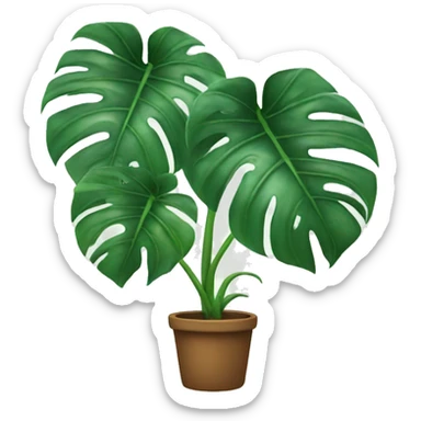 monstera plant sticker