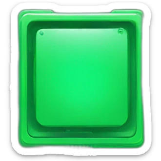 a futuristic technologic square with bits in green sticker