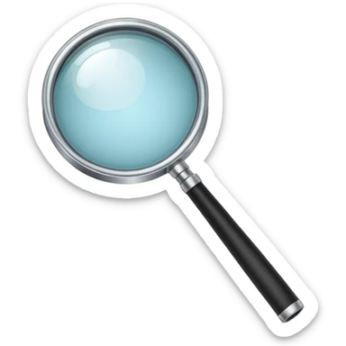 magnifying glass sticker