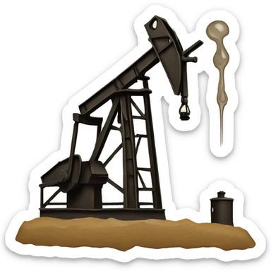 old Pumpjack oil sticker