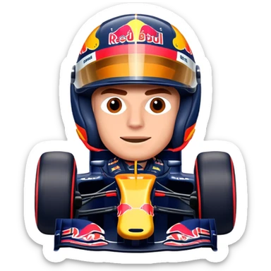 Max Verstappen driving a Formula 1 car, Red Bull livery, no text sticker
