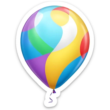 Colorful balloon (balão colorido) sticker