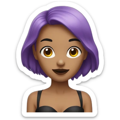 Femme chauve gothique  sticker