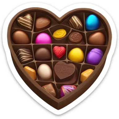 heart chocolate box sticker