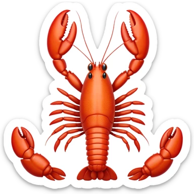 White lobster  sticker
