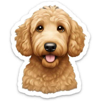 Goldendoodle tan sticker
