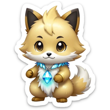  High quality Cute Cool Kawaii edgy Pretty Chibi Fur-Sona Shiny Colorful Sparkly Fakemon Full Body sticker