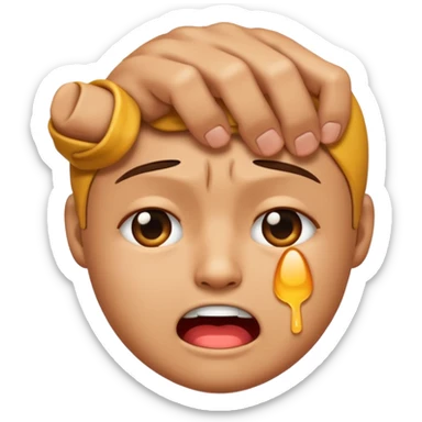 Tourne cet emoji 🤜 de -90 degrés et met le sur la bouche de cette emoji 😭 sticker