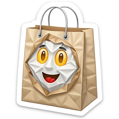 empty shoping bag sticker