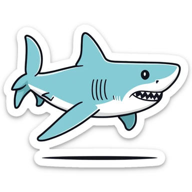Shark with nike shoes sticker