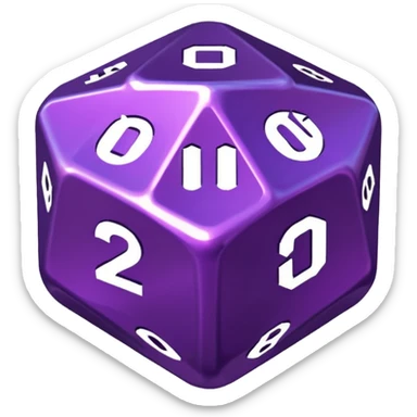 dnd d20 dice sticker
