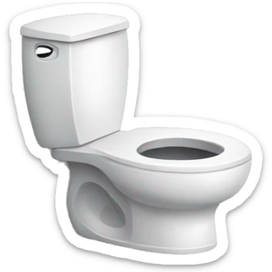 toilet with a head poking out of the bowl sticker