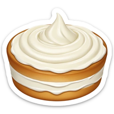a dollop of cream cheese, simple, clear sticker