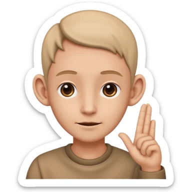 orecchio grande con mano dietro  sticker