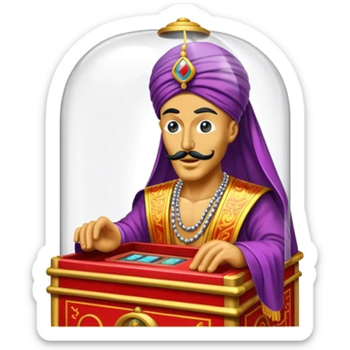 Realistic Zoltar Machine with turban sticker