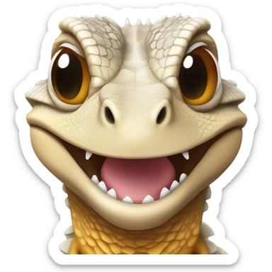 Bearded dragon smiling sticker