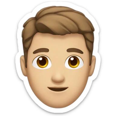 Guy with brown hair undercut hairstyle and jumper sticker