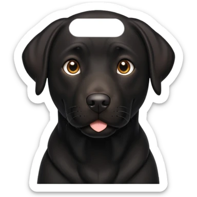 Black adult Labrador sticker