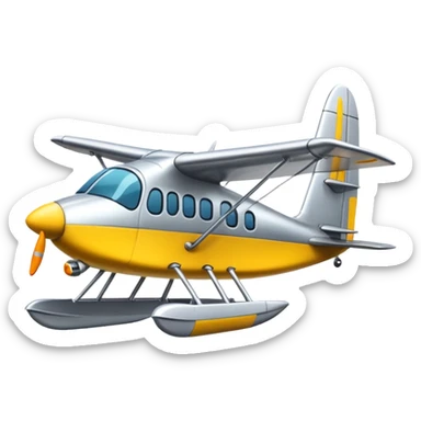 seaplane amphibian, side view sticker
