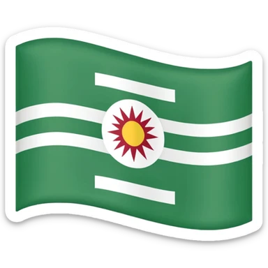 Just do a simple flag I want to put in my bio. Have u seen the panjshir flag do that it’s not in the emojis but make it exactly like the picture don’t add anything else. something on the middle search it up and make it in a shape of flag like the emojis no it’s goes like green on  sticker