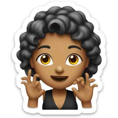 Please draw me an emoji that symbolizes the typical hand and/or head movement of a diva. sticker