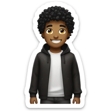 youtuber foltyn as an emoji he has curley hair he is lack he smiles a lot and he loves to play Roblox. sticker