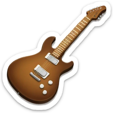 brown electric guitar sticker