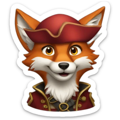 foxy the pirate fox sticker