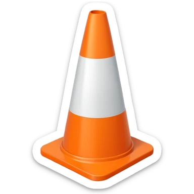 orange traffic cone  sticker