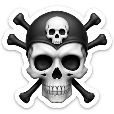 Wiz 101 casting sigil black and white death skull   inspired school sticker