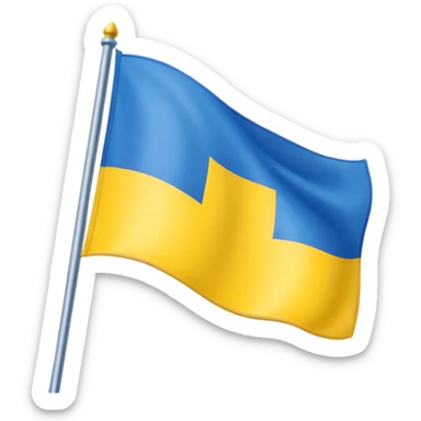 Uma bandeira de país tipo da Ucrânia mais em vez da cor azul vc coloca a cor preta onde fica o azul  preto sticker