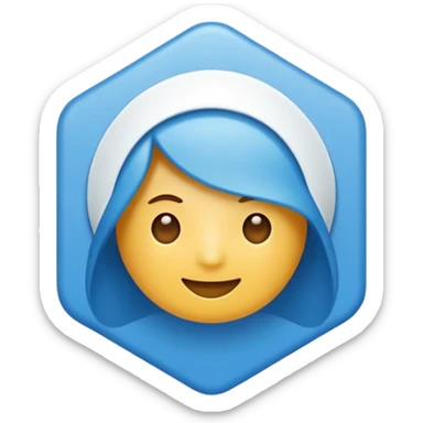 I want to make an verified emoji with an blue square and checkmark in it sticker