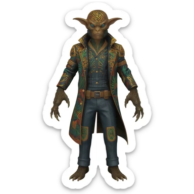  exotic tropical ornate Asian painted cyber-Sleuth-Loyd-Garmaddon-Litten-Linoone-Noibat-Fakémon-Pokémon-Vernid-creature sticker