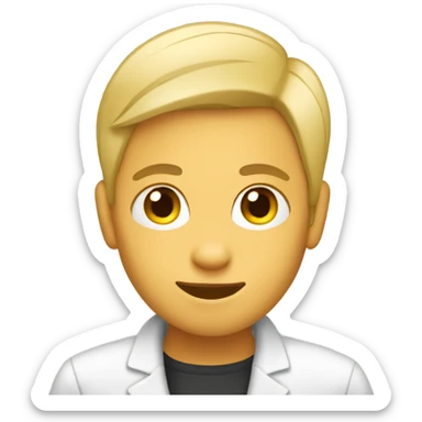 gender neutral person using phon sticker