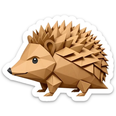 origami hedgehog sticker