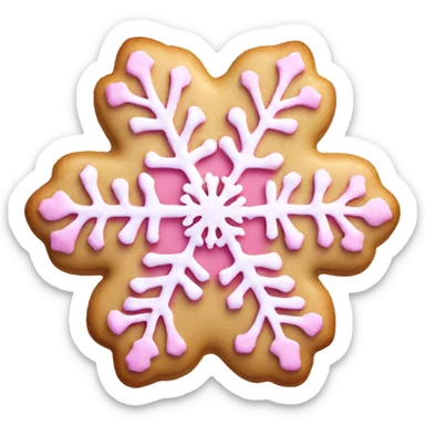 pink snowflake cookie  sticker