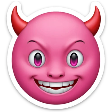 Devil emoji but pink 😈 sticker