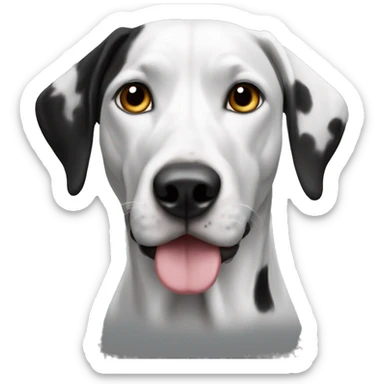black and white pointer in crown sticker