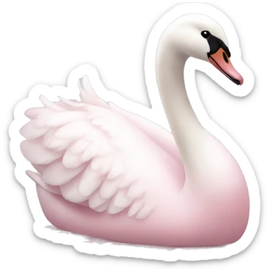 light pink swan sticker