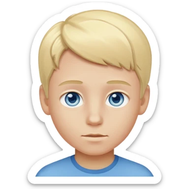 Menino zombe do olho azul claro e cabelo loiro claro  sticker